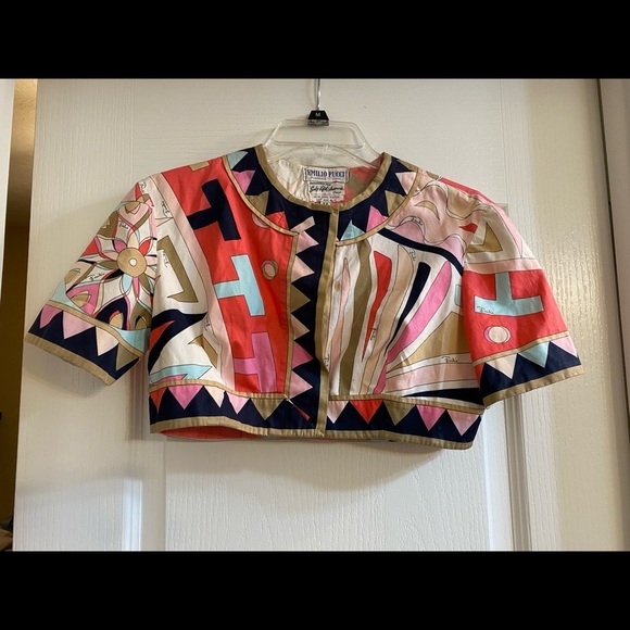 Emilio Pucci Tops - VINTAGE EMILIO PUCCI CROP TOP